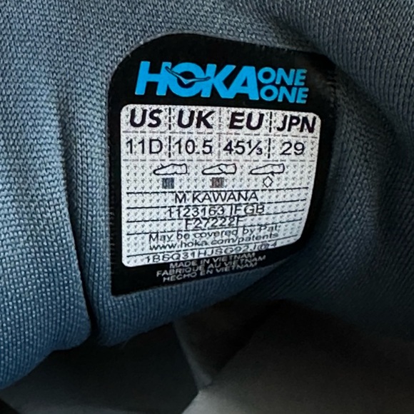 Hoka Men's Kawana Balanced Running Shoes in Light Blue - Picture 12 of 12